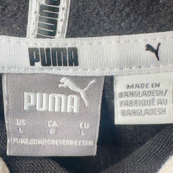 Puma EUC Gray and White Hoodie - Picture 4 of 4